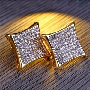 Cz Gold Plated Earrings